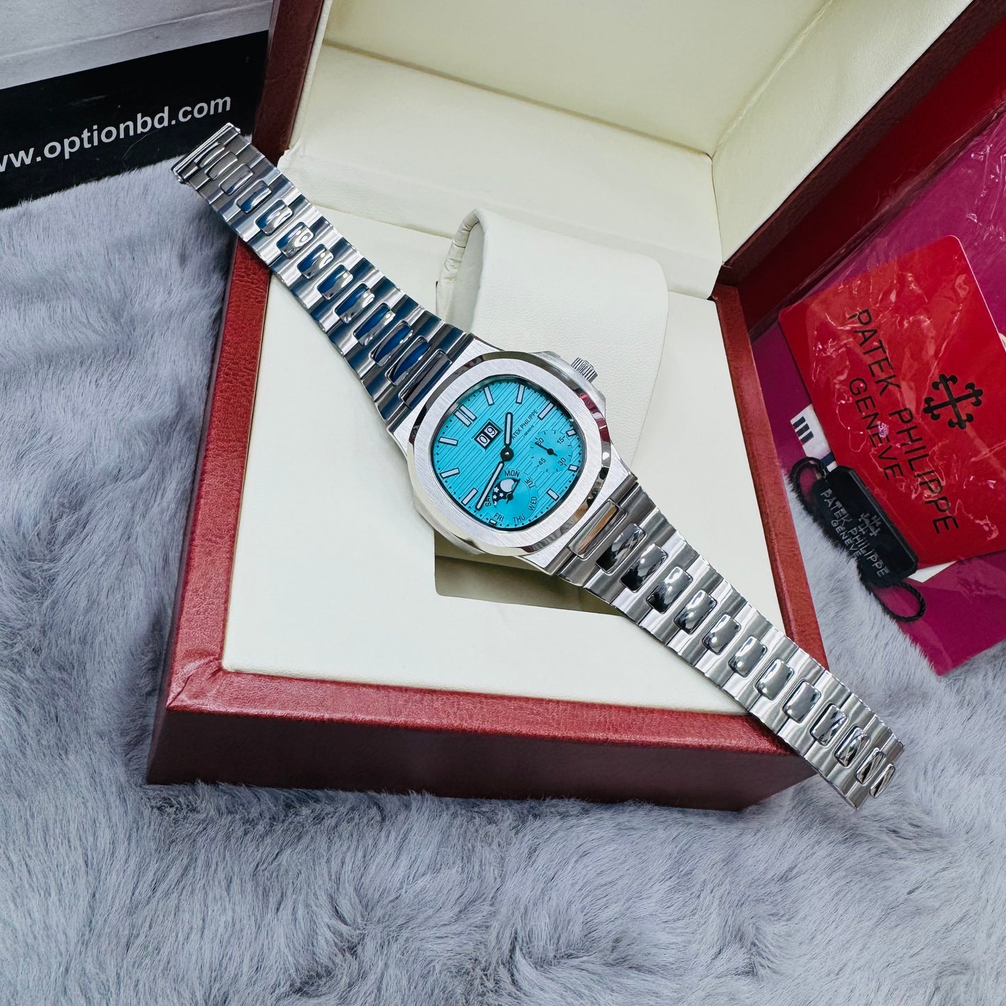 Patek Philippe Nautilus Calendar Chronograph Automatic European Grade Stainless Steel Men's Watch