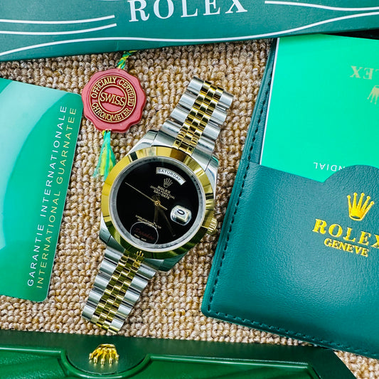 Rolex Day-Date Automatic Gold & Silver Dual Tone Stainless Steel Men’s Chain Watch