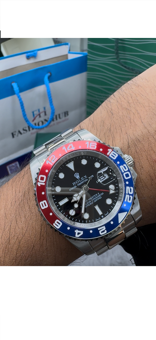 Rolex GMT Master II Pepsi Edition Automatic Oyster bracelet Stainless Steel Chain Men’s Watch