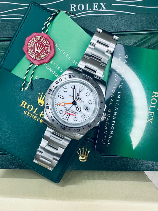 Rolex Explorer II Automatic White Dial Stainless Steel Chain Men’s Watch