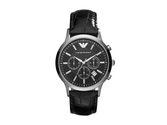 Emporio Armani AR2447 Chronograph Quartz Genuine Leather Strap Men’s Watch