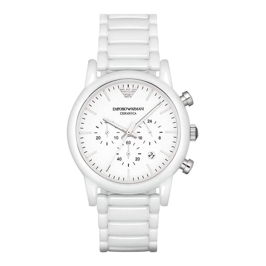 Emporio Armani AR1499 Chronograph Quartz Ceramic Chain Men’s Watch