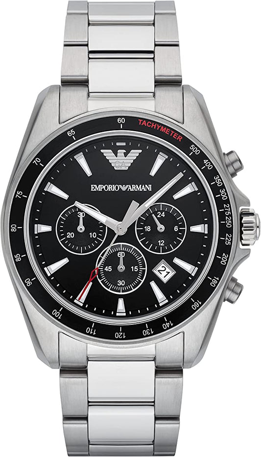 Emporio Armani AR6098 Chronograph Quartz Stainless Steel Chain Men’s Watch