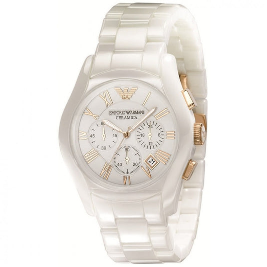 Emporio Armani AR1416 Chronograph Quartz Ceramic Chain Men’s Watch