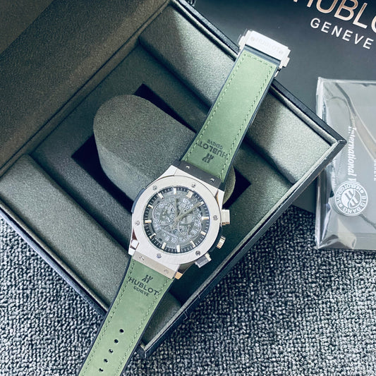 Hublot BigBang Geneve Stainless Steel quartz movements Leather & Silicone Mixed Strap Europe Standard Watch For Men