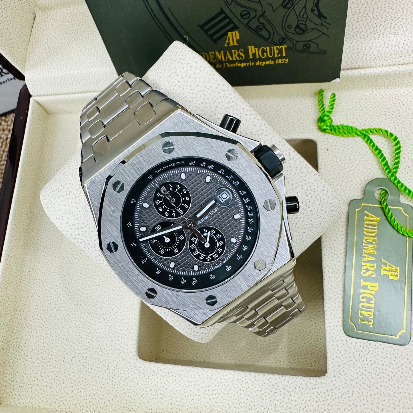 Audemars Piguet Royal Oak Offshore Chronograph Quartz Stainless Steel Chain Men's Watch