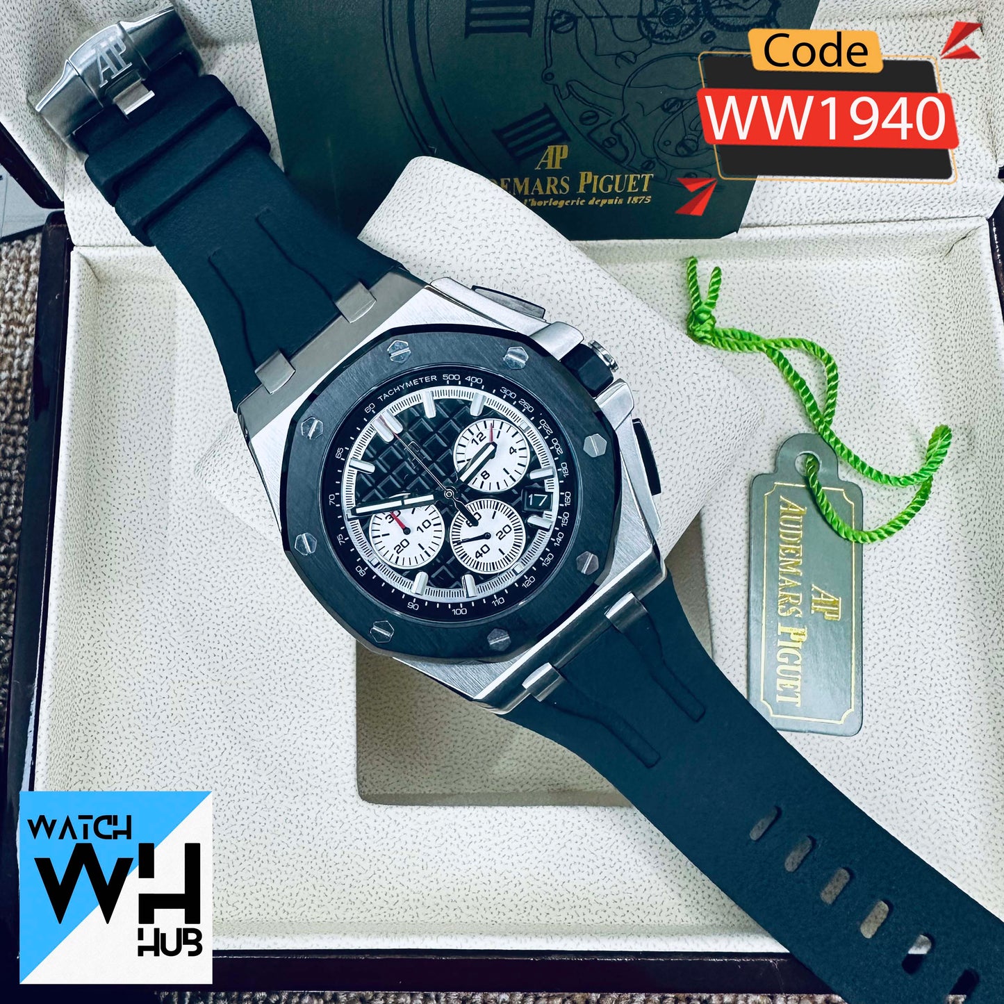 Audemars Piguet Royal Oak Offshore Chronograph Quartz Silicon Strap Men's Watch