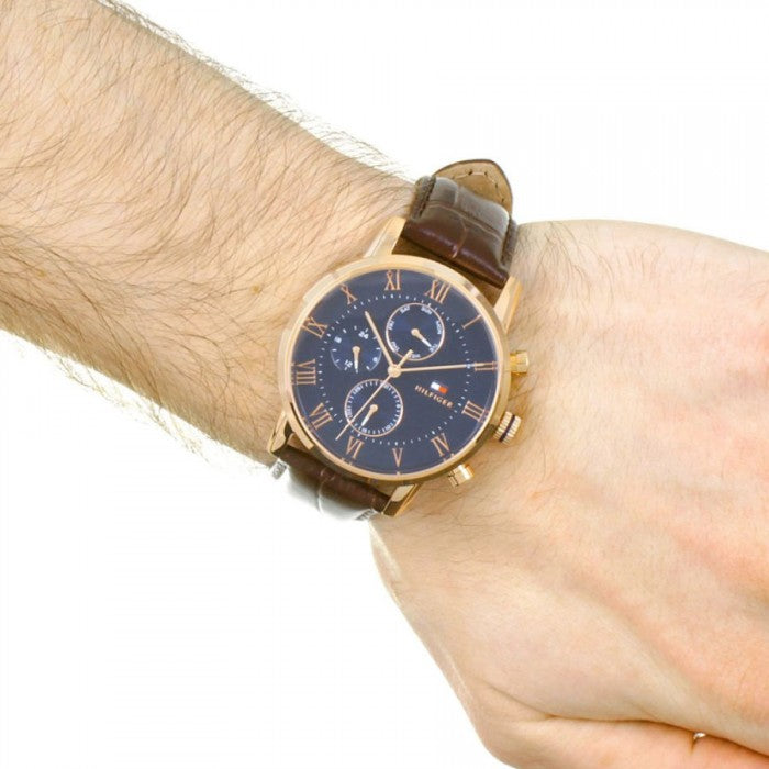 Tommy Hilfiger 1791399 Chronograph Quartz Genuine Leather Strap Men’s Watch