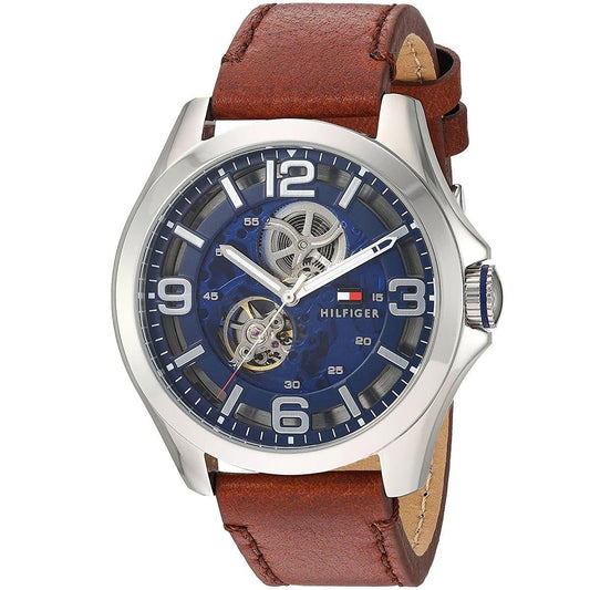 Tommy Hilfiger 1791278 Automatic Genuine Leather Strap Men’s Watch
