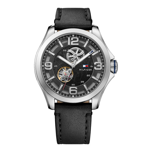 Tommy Hilfiger 1791279 Automatic Genuine Leather Strap Men’s Watch