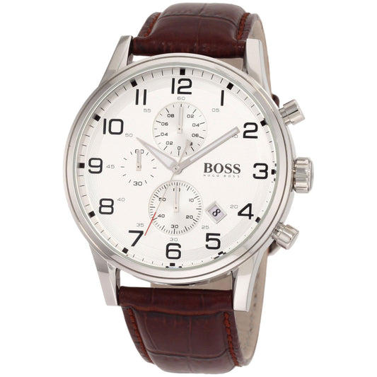 Hugo Boss HB1512447 Chronograph Quartz Genuine Leather Strap Men’s Watch