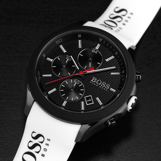 Hugo Boss HB1513718 Chronograph Quartz Silicon Belt Men’s Watch
