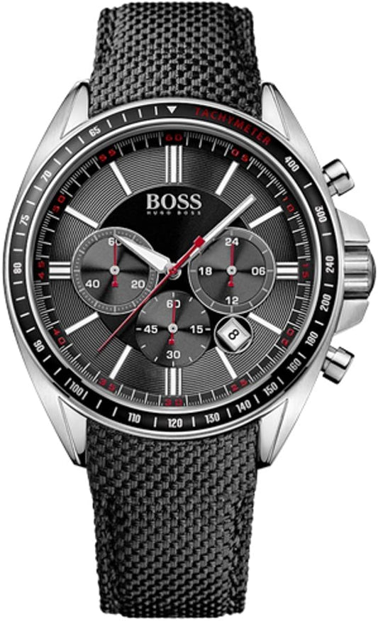 Hugo Boss HB1513087 Chronograph Quartz Black Nylon Strap Men’s Watch