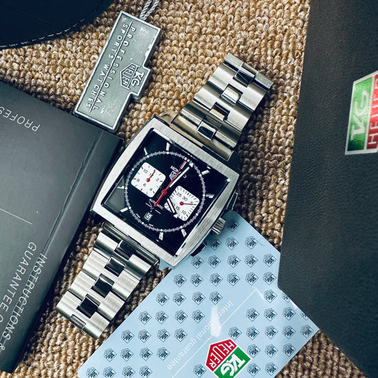 Tag Heuer Monaco Quartz Chronograph Men’s Stainless Steel Chain Watch
