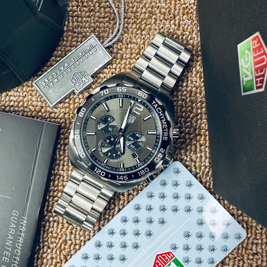 Tag Heuer Formula 1 Quartz Chronograph Black Dial Men’s Stainless Steel Chain Watch