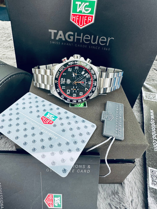 Tag Heuer Formula 1  Quartz Limited Edition Chronograph Ceramic Bezel Men’s Stainless Steel Chain Watch