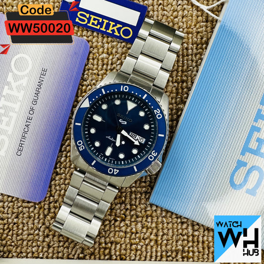 SEIKO SRPD51 5 Sports Blue Dial Stainless Steel Chain Men's watch