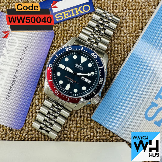 Seiko SKX009K Pepsi Divers 200m Automatic Stainless Steel Chain Men's Watch