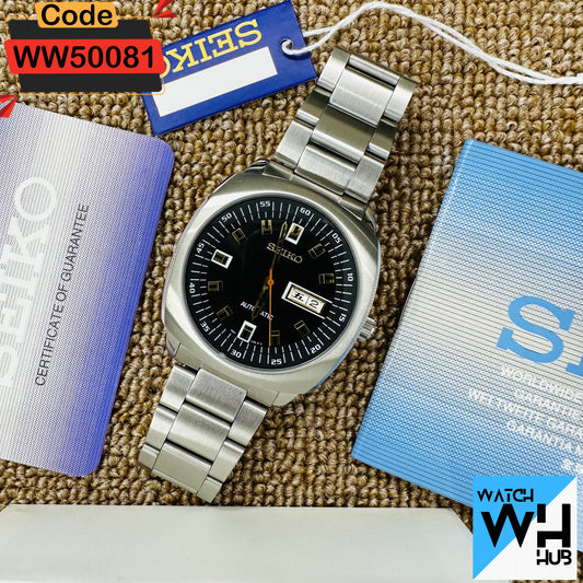SEIKO Recraft SNKM97 Automatic Black Dial Stainless Steel Men's Watch