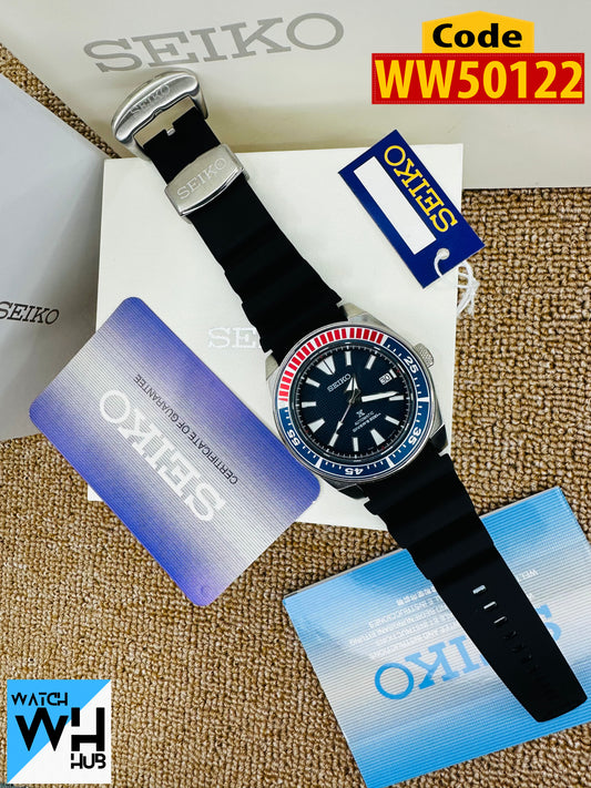 Seiko Samurai SRPB53 Pepsi Prospex Automatic Stainless Steel Men’s Dive Watch