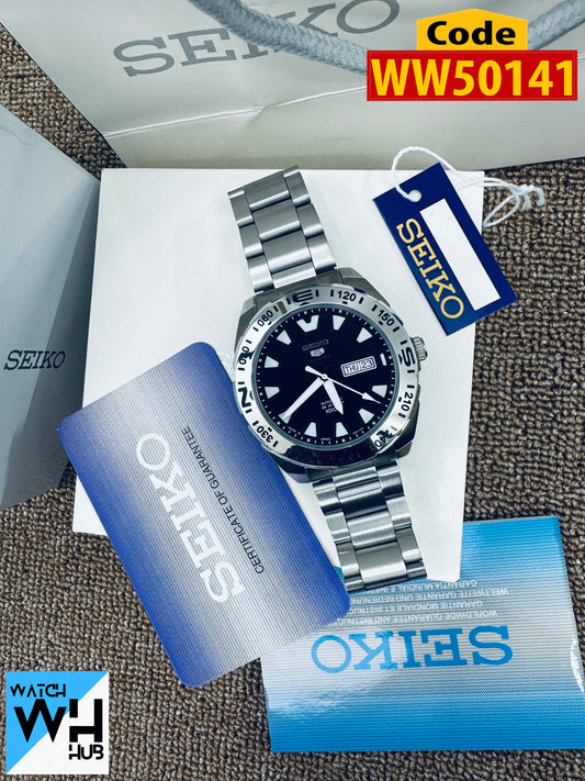 Seiko5 Sports Men's SRP747J1 Automatic Full Silver  Stainless Steel Men's Watch