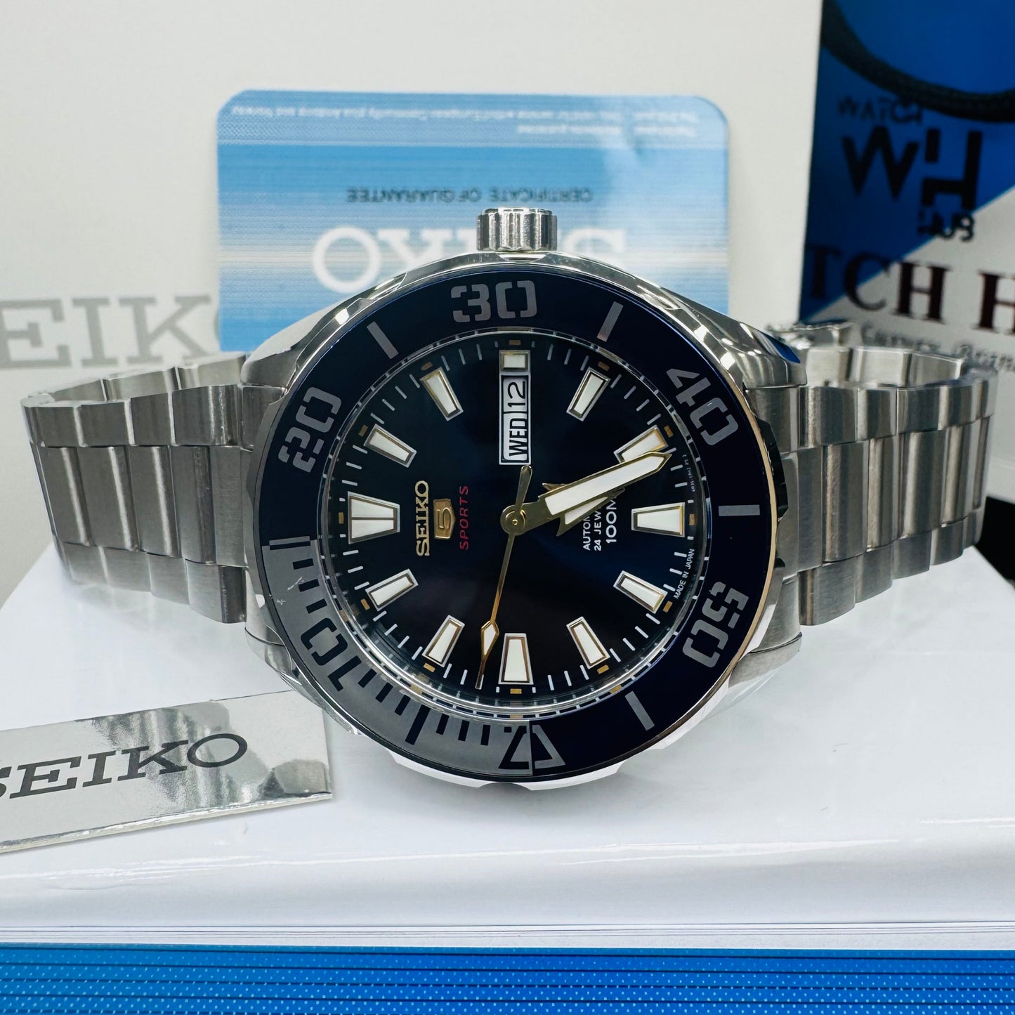 Seiko 5 Sports SRPC51J1 Automatic Blue Dial Stainless Steel Automatic Men's Watch