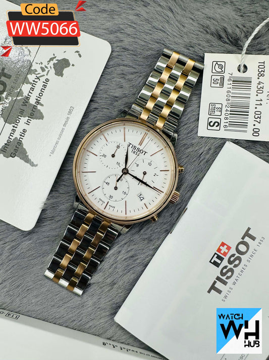 Tissot Quartz Stainless Steel Dual Tone Men’s Formal Watch