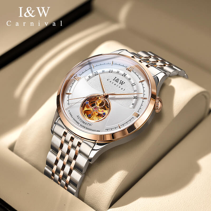 I&W Carnival 525G7 Automatic Stainless Steel Chain Men’s Watch