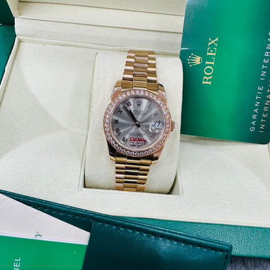 Rolex Datejust Rose Gold Automatic Stainless Steel Chain Lady’s  Watch