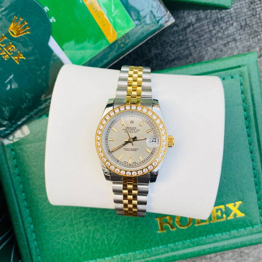 Rolex Datejust Dualtone Automatic Stainless Steel Chain Lady’s  Watch