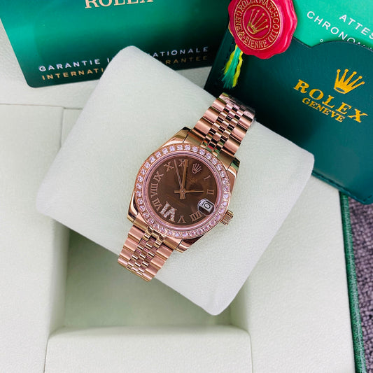 Rolex Datejust Rose Gold Automatic Stainless Steel Chain Lady’s  Watch