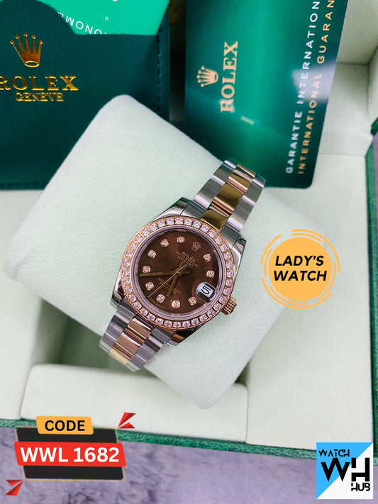 Rolex Datejust Dualtone Automatic Stainless Steel Chain Lady’s  Watch