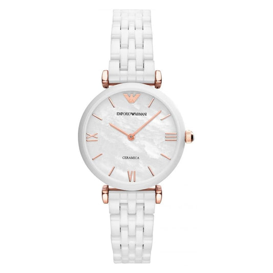 Emporio Armani AR1486 Quartz White Ceramic Bracelet Lady’s Watch
