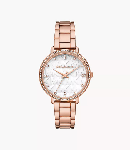 Michael Kors MK4595 Three-Hand Rose Gold Quartz Stainless Steel Women’s Watch
