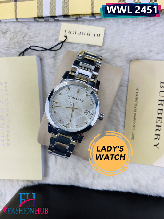 Burberry BU9125 Chronograph Quartz Stainless Steel Chain Ladies Watch