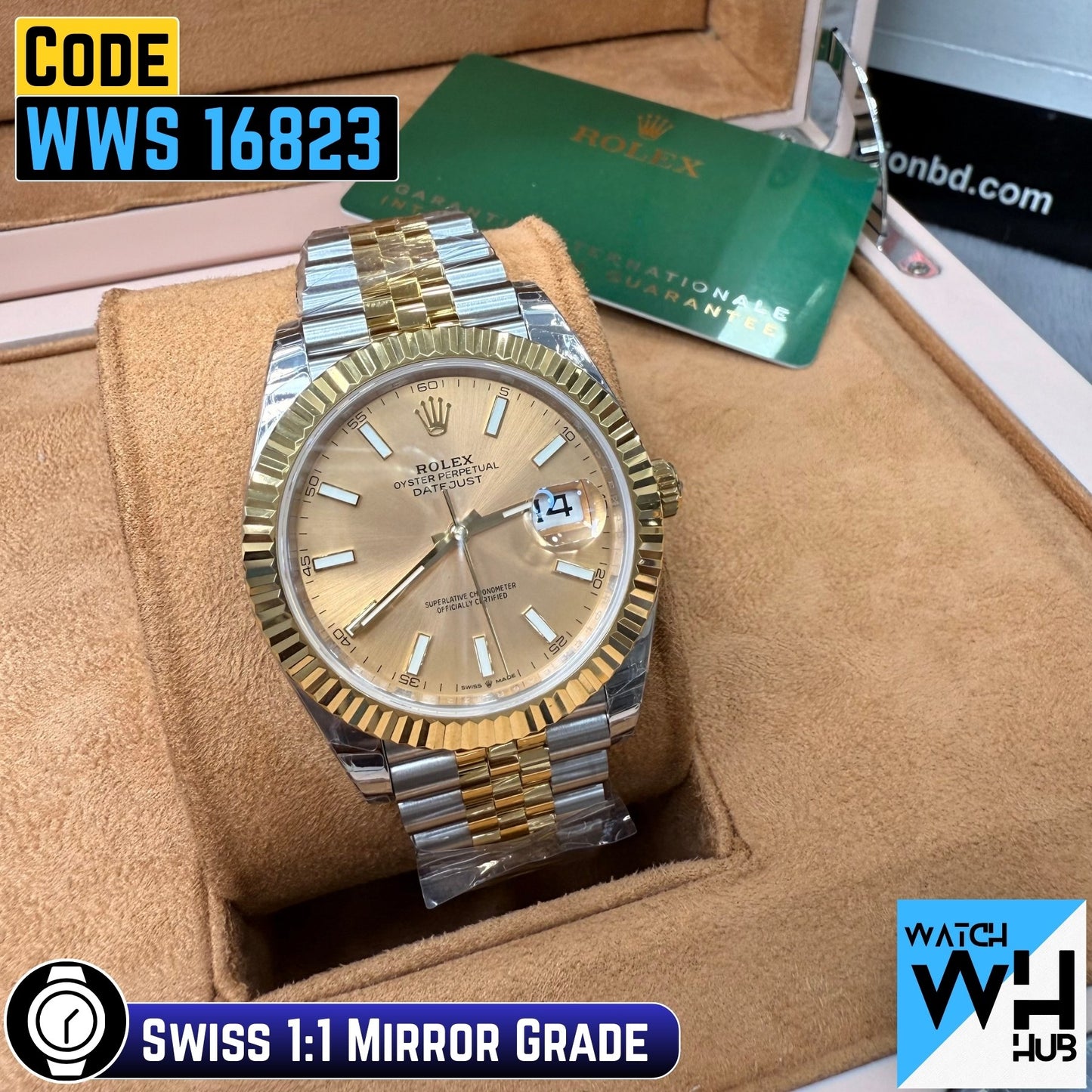 Rolex Datejust 126333 Two tone Jubilee Bracelet 41mm Yellow Gold Swiss 1:1 Mirror Grade Men’s Watch
