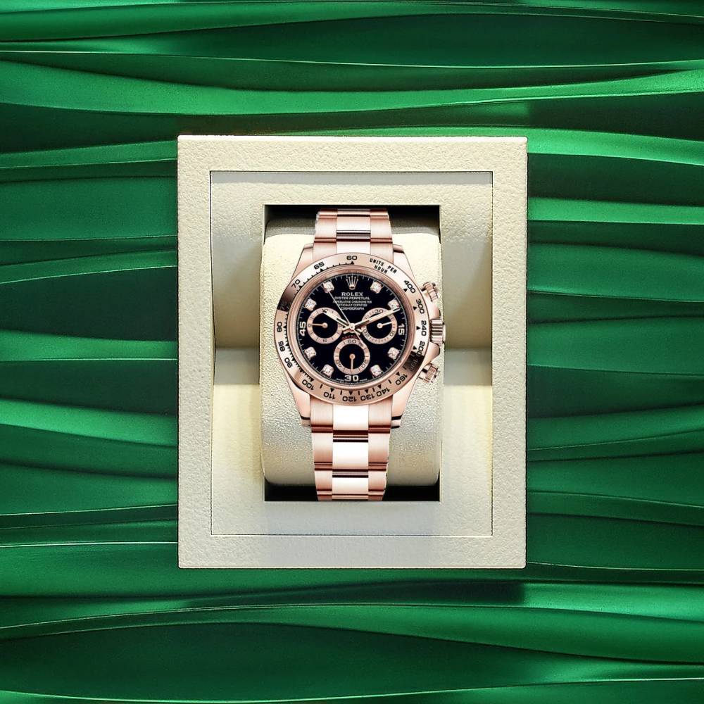 Rolex Daytona 116505-0015 Rose Gold Black Dial 40mm Swiss Grade Men’s Watch