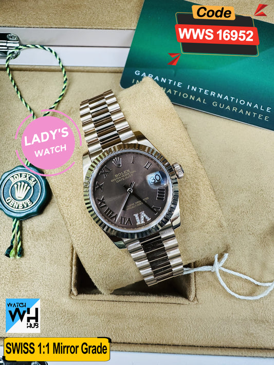 Rolex Datejust 31mm 278275 Everose Gold Swiss Grade Oyster Chain Lady’s Watch