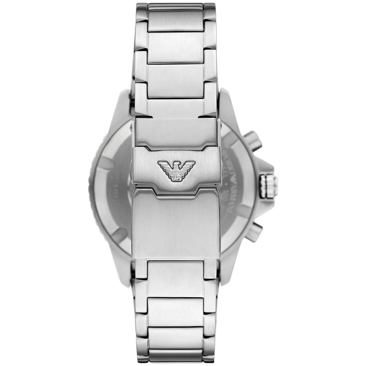 Emporio Armani World Explorer AR11722 Chronograph Quartz "Arabic Numbers" Gray Dial Stainless Steel Chain Men’s Watch