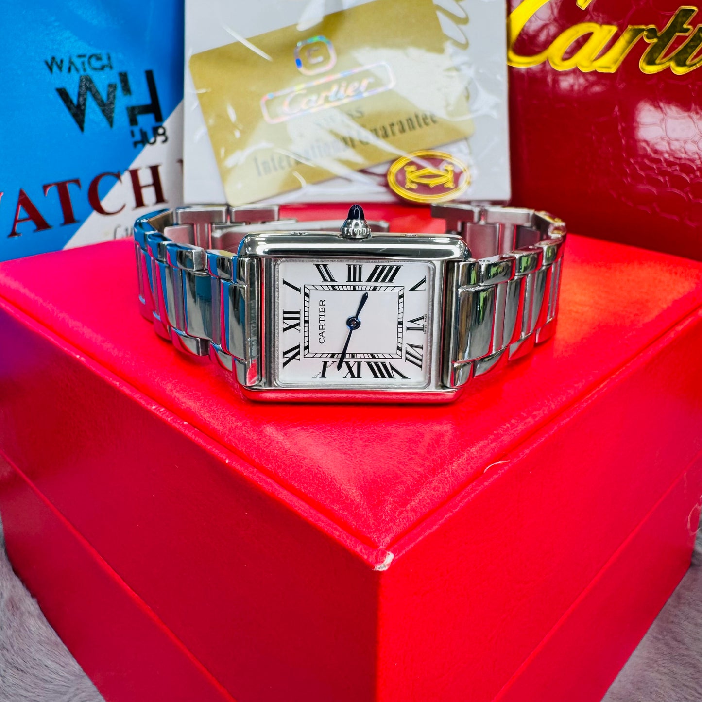 Cartier Tank Must Quartz Silver Tone White Dial Stainless Steel Chian Euro Grade Men’s Watch