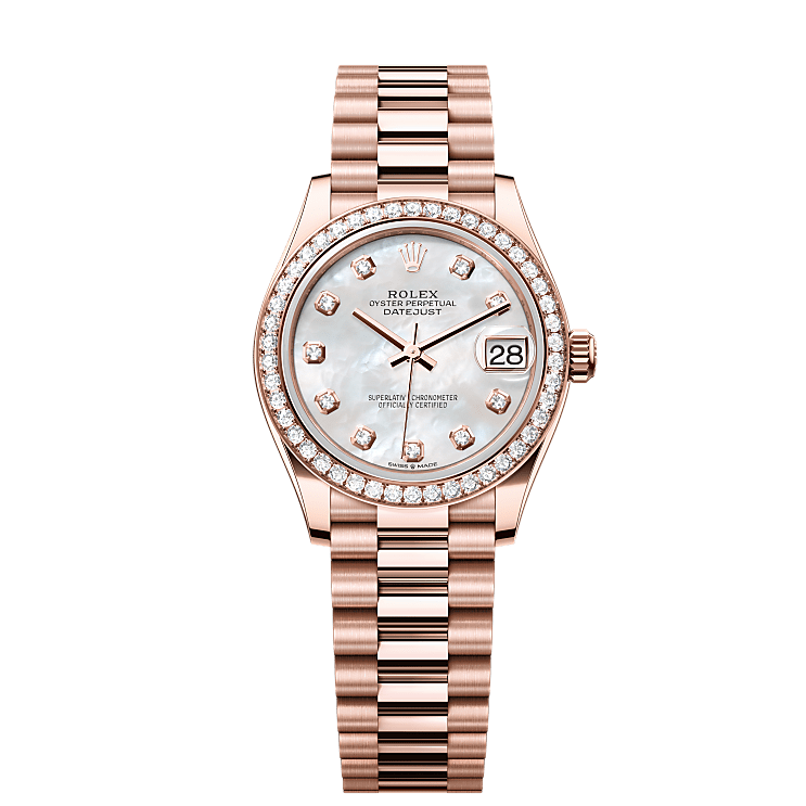 Rolex Datejust Rose Gold Automatic Stainless Steel Chain Lady’s Watch