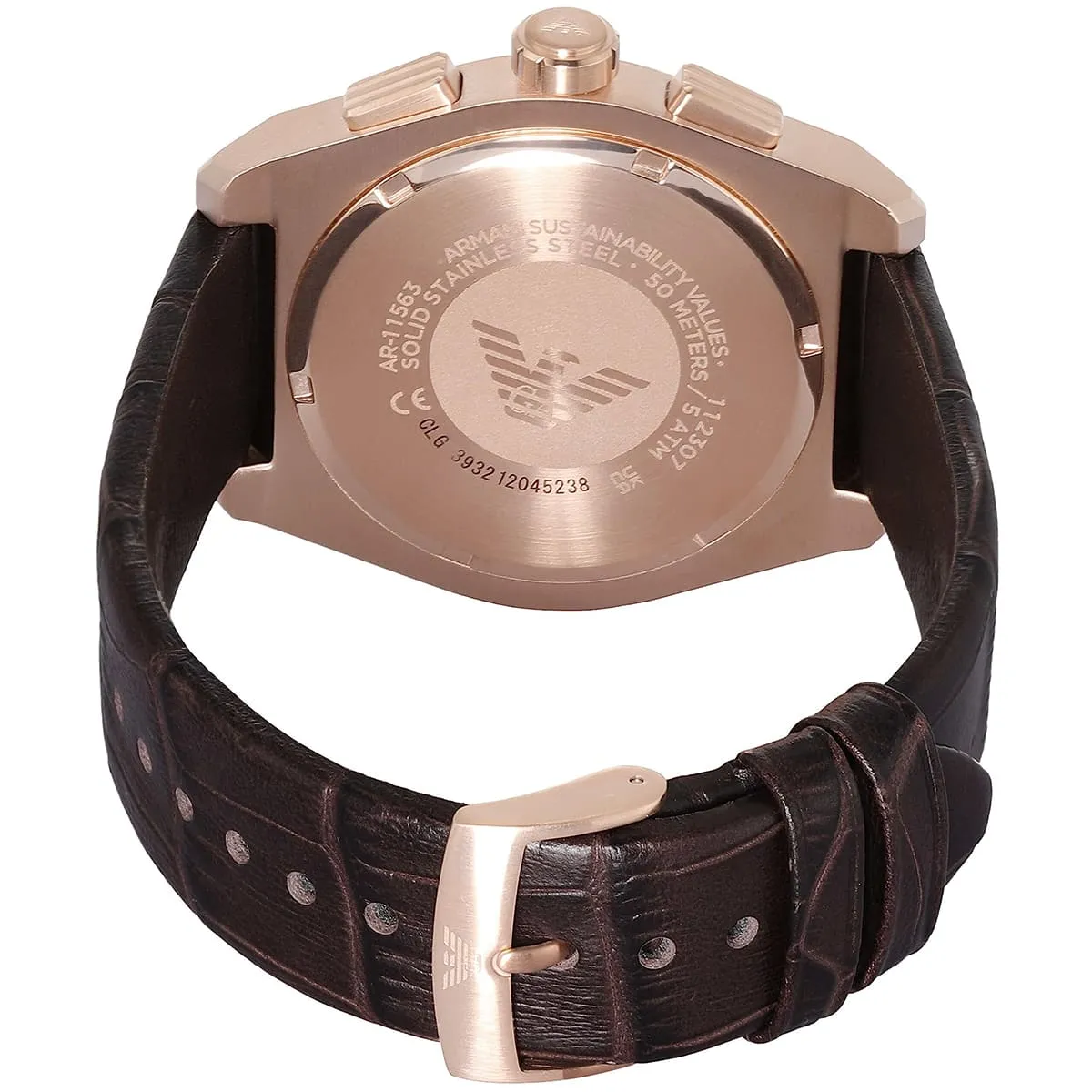 Emporio Armani Federico AR11563 Chronograph Quartz Genuine Leather Strap Men’s Watch