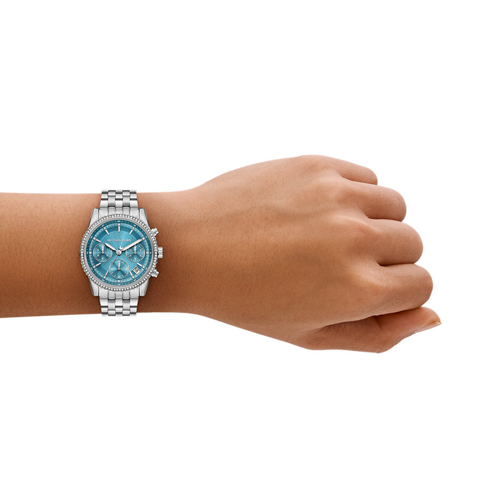 Michael Kors Mini Bryant MK7539 Chronograph Quartz Silver-Tone Stainless Steel Chain Ladies Watch