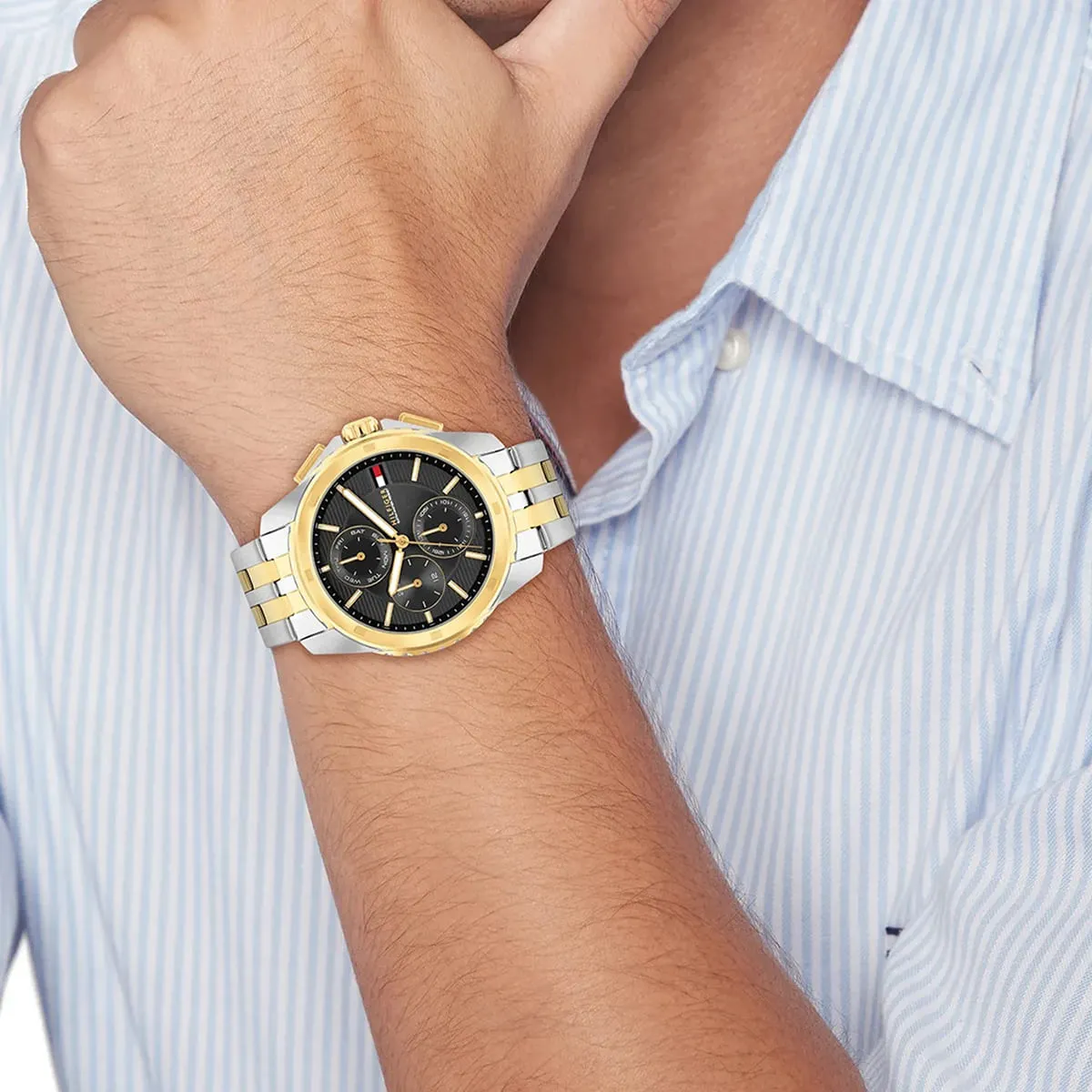 Tommy Hilfiger Walker 1710621 Chronograph Quartz Two-Tone Stainless Steel Chain Men’s Watch