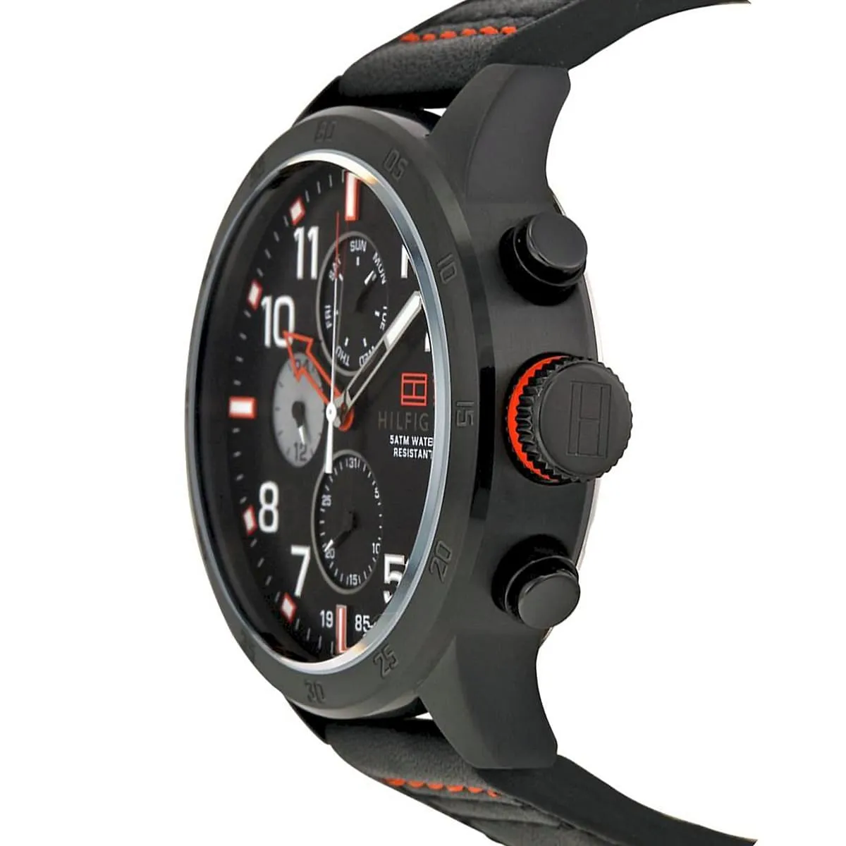 Tommy Hilfiger Trent 1791136 Multi-Function Chronograph Quartz Genuine Leather Strap Men’s Watch