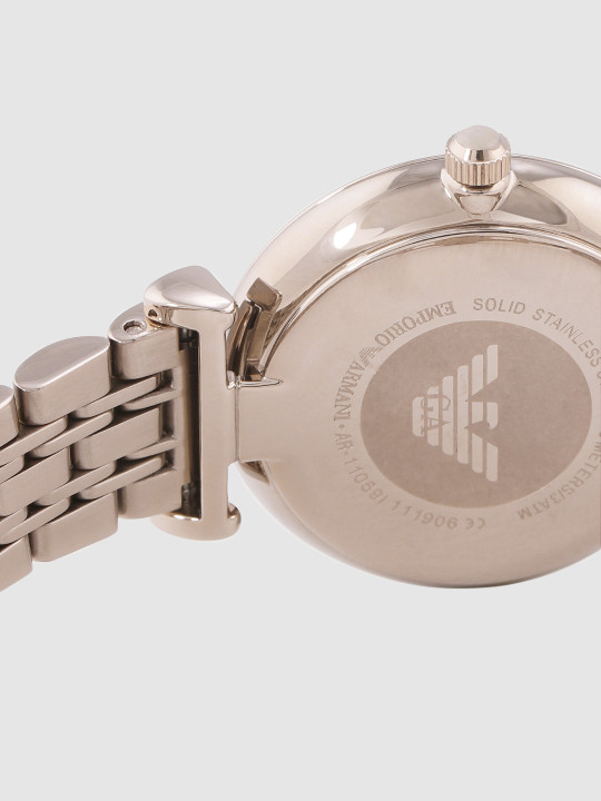 Emporio Armani Gianni T-Bar AR11059 Quartz Stainless Steel Chain Lady’s Watch