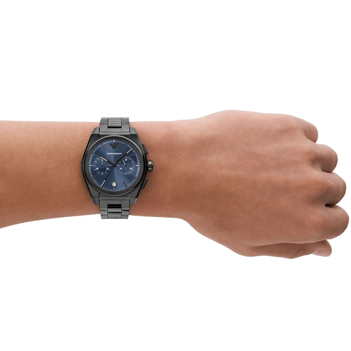 Emporio Armani Federico AR11561 Chronograph Quartz Blue Dial Stainless Steel Chain Men’s Watch