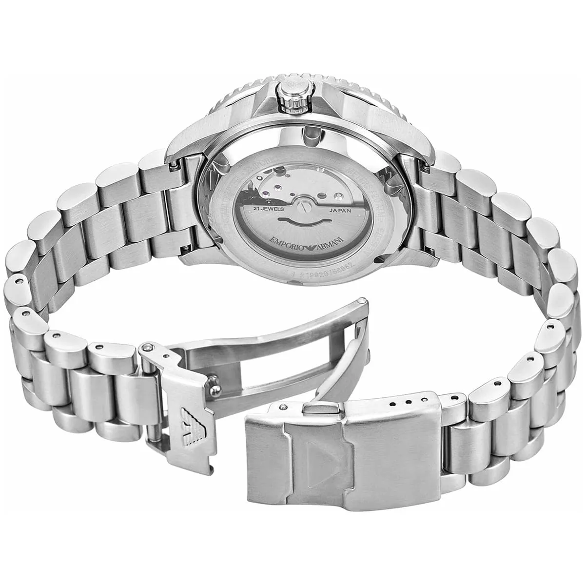 Emporio Armani Sea Explorer AR60079 Automatic Navy Blue Dial Stainless Steel Chain Men’s Watch