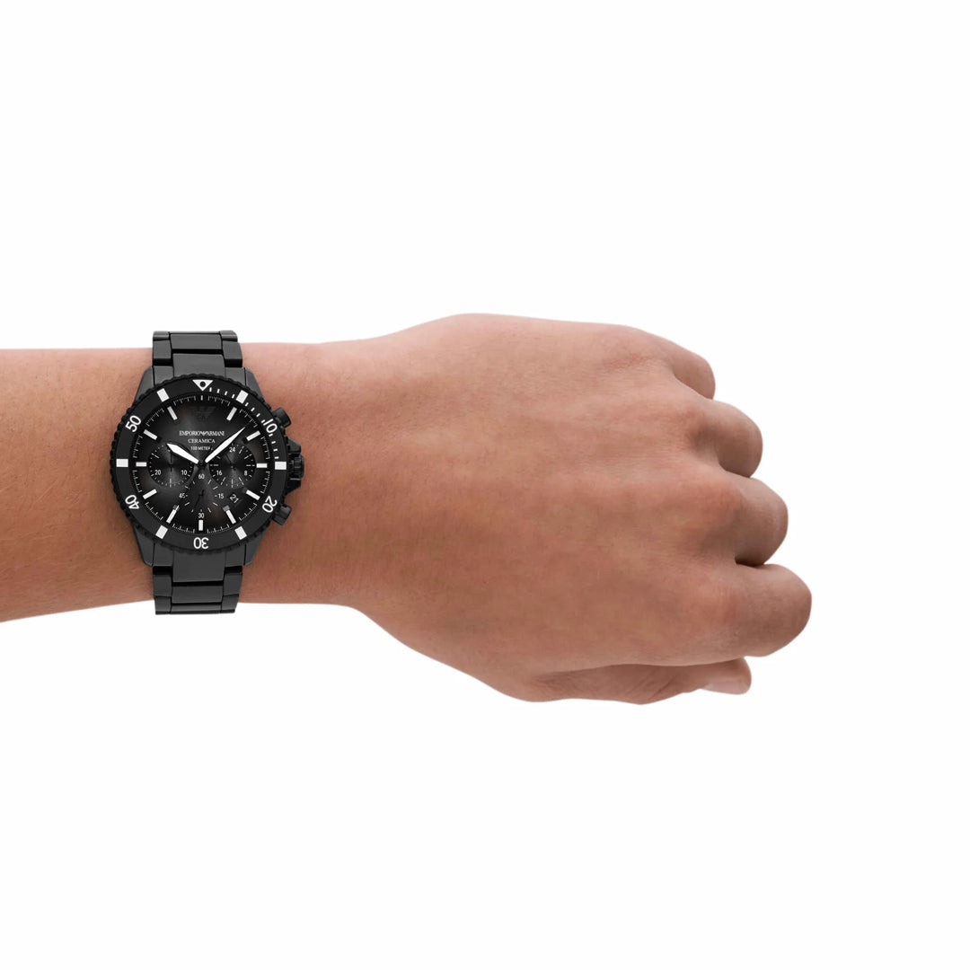 Emporio Armani Diver AR70010 Chronograph Quartz Stainless Steel Chain Men’s Watch