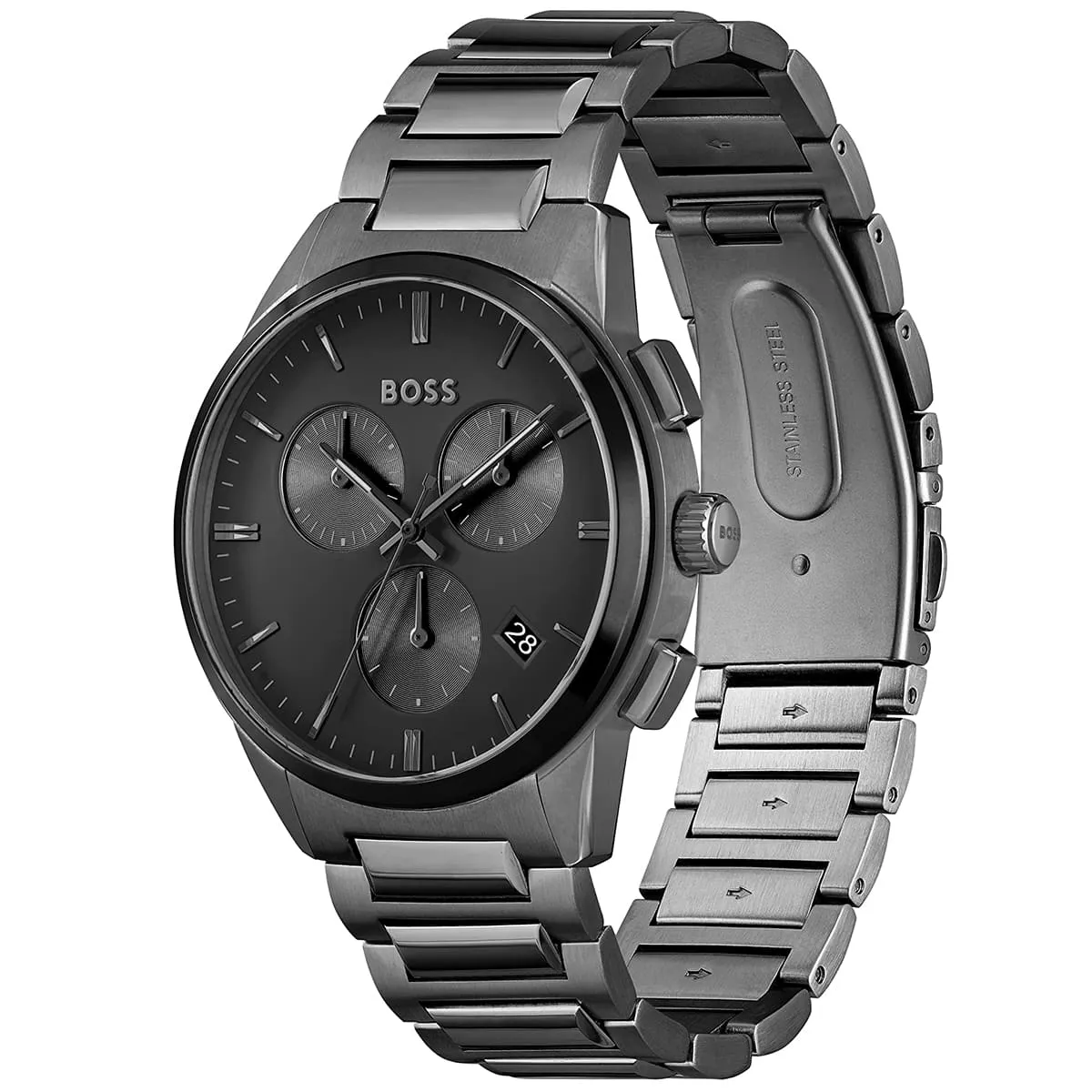 Hugo Boss Dapper HB1513929 Chronograph Quartz Stainless Steel Chain Men’s Watch